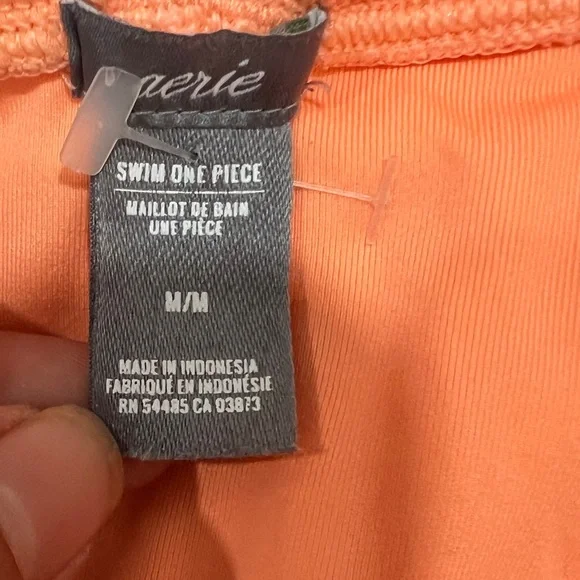 aerie shine pique v wire cutout one piece swimsuit Size M - Picture 4 of 6